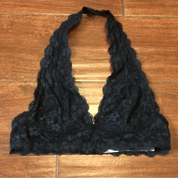Free people intimately Dark Navy Lace Bralette size S/P - Picture 7 of 8